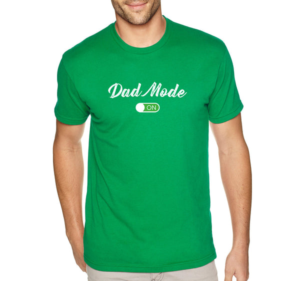 Free Shipping Men's Dad Mode On Father's Day Crewneck Short Sleeve T-Shirt Funny Birthday Gift Husband Grandpa Grandfather Tee