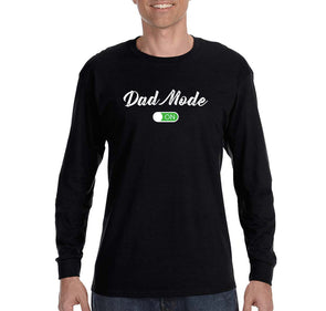 Free Shipping Men's Dad Mode On Father's Day Long Sleeve T-Shirt Funny Birthday Gift Husband Grandpa Grandfather Tee