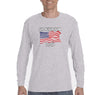 Free Shipping Men's American Dad Flag USA Father's Day Long Sleeve T-Shirt Funny Birthday Gift Husband Grandpa Grandfather Tee
