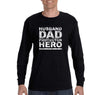 Free Shipping Men's Husband Dad Protector Hero Father's Day Long Sleeve T-Shirt Funny Birthday Gift Grandpa Grandfather Tee
