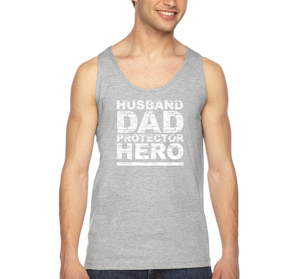 Free Shipping Men's Husband Dad Protector Hero Father's Day Tank-Top Funny Birthday Gift  Grandpa Grandfather Tee