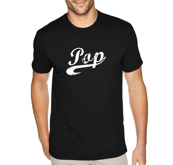 Free Shipping Men's Pop Dad Father's Day Crewneck Short Sleeve T-Shirt Funny Birthday Gift Husband Grandpa Grandfather Tee