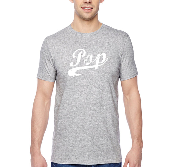Free Shipping Men's Pop Dad Father's Day Crewneck Short Sleeve T-Shirt Funny Birthday Gift Husband Grandpa Grandfather Tee