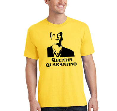 XtraFly Apparel Men's Tee Quentin Quarantino Tarantino Quarantine Social Distancing Expert Social Distance Crewneck T-shirt