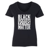 XtraFly Apparel Women's Black Voters Matter BLM Lives America V-Neck Short Sleeve T-Shirt