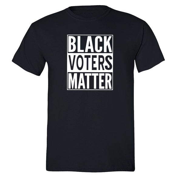 XtraFly Apparel Men's Black Voters Matter BLM Lives America Crewneck Short Sleeve T-Shirt