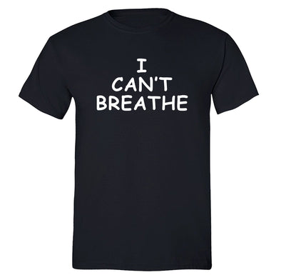 XtraFly Apparel Men's I can't Breathe Black Lives Matter BLM America Crewneck Short Sleeve T-Shirt