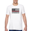 XtraFly Apparel Red Line Firefighters Courage USA Flag Shirt Lives Matter Tee Gift Men's Crewneck T-shirt
