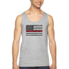 XtraFly Apparel Red Line Firefighters Courage USA Flag Shirt Lives Matter Tee Gift Men's Tanktop T-shirt