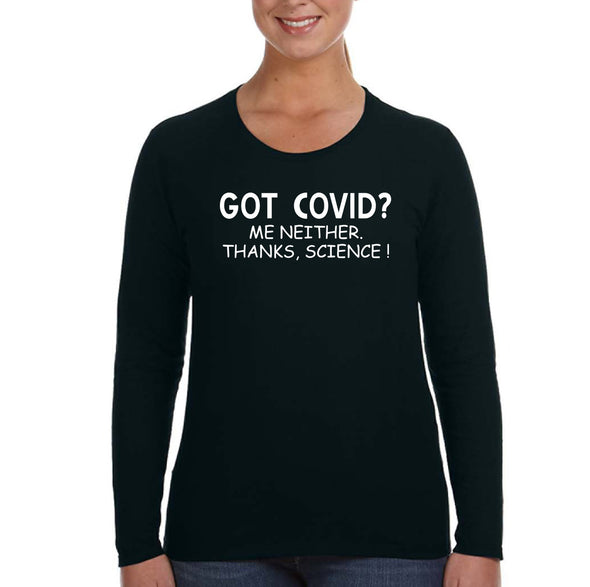 XtraFly Apparel Women&#39;s Vaccinated Vaxx Thanks Science Long Sleeve T-Shirt