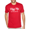 XtraFly Apparel Men&#39;s Tee Hug Me I&#39;m Vaccinated Vaxx Science Crewneck T-shirt