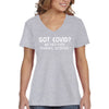 XtraFly Apparel Women&#39;s Vaccinated Vaxx Thanks Science V-neck T-shirt