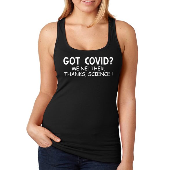 XtraFly Apparel Women&#39;s Vaccinated Vaxx Thanks Science Racerback
