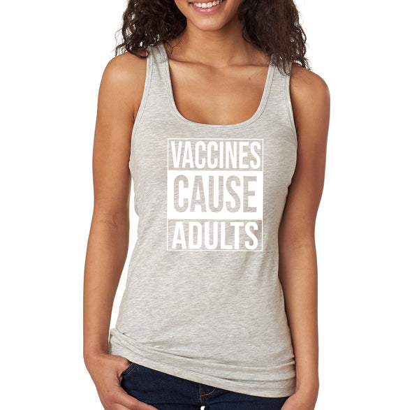 XtraFly Apparel Women&#39;s Vaccines Cause Adults Vaccinated Vaxx Science Racerback