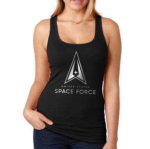 XtraFly Apparel Women&#39;s US Space Force Guardian Astronaut Military Army Navy Galaxy Rocket Mars Moon Alien UFO Science Racerback