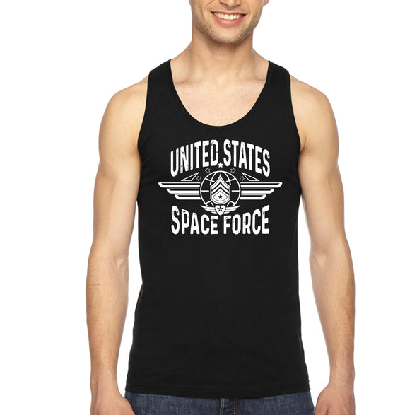 XtraFly Apparel Men&#39;s United States Space Force Guardian Astronaut Military Army Navy Galaxy Rocket Mars Moon Alien UFO Science Tanktop