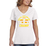 XtraFly Apparel Women's Social Distancing Champ Quarantine Bigfoot Sasquatch Yeti Distance V-neck T-shirt