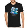 XtraFly Apparel Men&#39;s Tee Shark Selfies Great White Tiger Hammer Head Mako Blue Fish Fishing Ocean Sea Swimming Fisherman Crewneck T-shirt