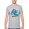 XtraFly Apparel Men&#39;s Tee Shark Selfies Great White Tiger Hammer Head Mako Blue Fish Fishing Ocean Sea Swimming Fisherman Crewneck T-shirt
