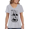 XtraFly Apparel Women&#39;s Rockets Had Tiddies Elon Musk Blunt 420 Weed Aerospace Engineer Nerd Geek Space Ship Force Mars Moon V-neck T-shirt