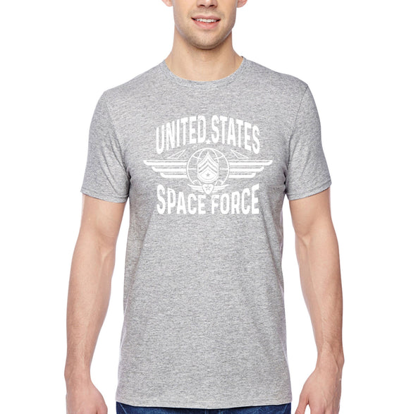 XtraFly Apparel Men&#39;s Tee United States Space Force Guardian Astronaut Military Army Navy Galaxy Rocket Mars Moon Alien UFO Crewneck T-shirt