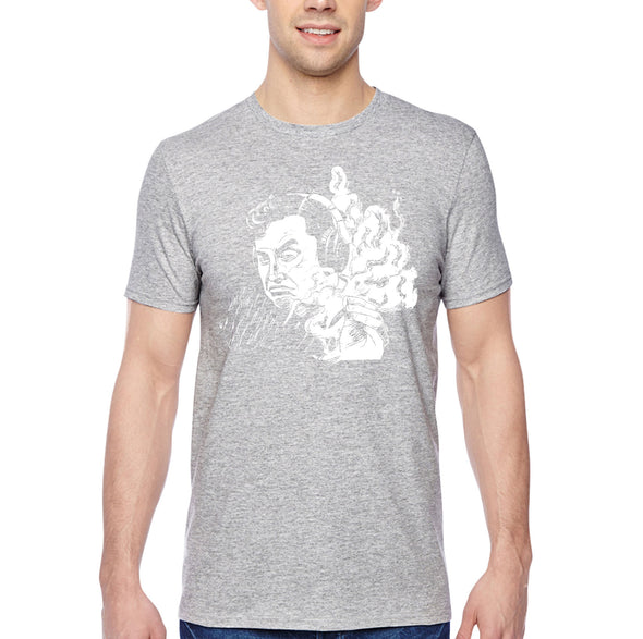 XtraFly Apparel Men&#39;s Tee Elon Musk Blunt 420 Aerospace Engineer Nerd Geek Rocket Space Ship Force Mars Moon Alien Science Crewneck T-shirt