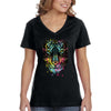 XtraFly Apparel Women&#39;s Neon Tiger Animal Wild Jungle Zoo Lion V-neck T-shirt