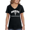 XtraFly Apparel Women&#39;s Nurse RN Essential Health Care Worker Vaccine Hospital Hero Medical Medicine V-neck T-shirt