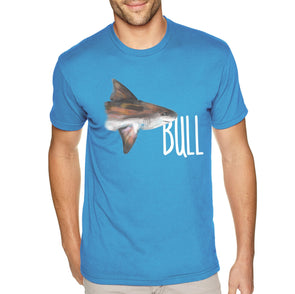XtraFly Apparel Men&#39;s Tee Bull Shark Great White Hammer Head Mako Tiger Fish Fishing Ocean Sea Swimming Fisherman Beach Crewneck T-shirt