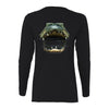 XtraFly Apparel Women&#39;s Gator Mouth Crest Alligator Reptile Freshwater Crocodile Bite Swamp River Wild Animal Cayman Long Sleeve T-Shirt