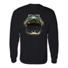 XtraFly Apparel Men&#39;s Gator Mouth Crest Alligator Reptile Freshwater Crocodile Bite Swamp Lake River Wild Animal Cayman Long Sleeve T-Shirt