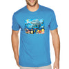 XtraFly Apparel Men&#39;s Tee Dolphin Play Pod Sea Turtle Clownfish Angelfish Seahorse Blue Tang Fish Fishing Vacation Shark Crewneck T-shirt