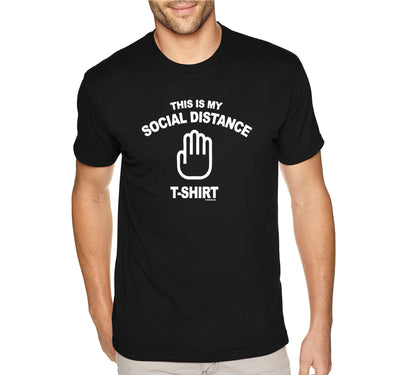 XtraFly Apparel Men's Tee My Social Distance Shirt Quarantine Distancing Expert Stop Hand Crewneck T-shirt