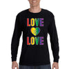 XtraFly Apparel Men&#39;s Love is Love LGBTQ Queer Gay AF Pride Flag Rainbow Bisexual Lesbian Pansexual Transgender Ally Long Sleeve T-Shirt