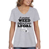 XtraFly Apparel Women&#39;s Smoked Weed Before Legal Blunt Joint Legalize Cannabis 420 Stoner Dope Pot Kush Bud Marijuana Bong MJ V-neck T-shirt