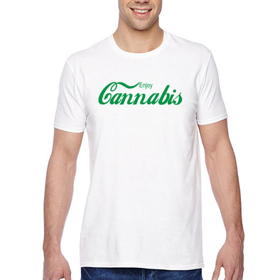 XtraFly Apparel Men's Tee Enjoy Cannabis 420 Weed Stoner Dope Pot Kush Bud Joint Blunt Smoke Marijuana Mary Jane Bong Ganja Crewneck T-shirt