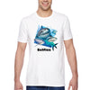 XtraFly Apparel Men&#39;s Tee Shark Selfies Great White Tiger Hammer Head Mako Blue Fish Fishing Ocean Sea Swimming Fisherman Crewneck T-shirt