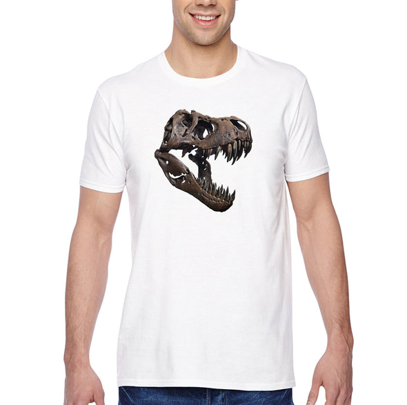 XtraFly Apparel Men&#39;s Tee T-Rex Skull Dinosaur Fossil Skeleton Artifact Ancient Prehistoric Wild Tyrannosaurus Triceratops Crewneck T-shirt