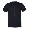 XtraFly Apparel Men&#39;s Tee Faith Sequin Rhinestone Cross Crucifix Religious Jesus Christ God Church Bible Christian Catholic Crewneck T-shirt