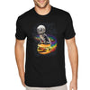 XtraFly Apparel Men&#39;s Tee Rainbow Burger Cat Space Galaxy Pet Astronaut Animal Cheeseburger Alien UFO Mars Moon Rocket Ship Crewneck T-shirt