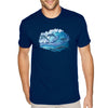 XtraFly Apparel Men&#39;s Tee Dolphins Swimming Waves Ocean Sea Surfing Sailing Fish Fishing Great White Shark Mako Tiger Blue Crewneck T-shirt
