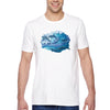 XtraFly Apparel Men&#39;s Tee Dolphins Swimming Waves Ocean Sea Surfing Sailing Fish Fishing Great White Shark Mako Tiger Blue Crewneck T-shirt