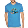XtraFly Apparel Men&#39;s Tee Ocean Selfie Mural Turtle Orca Whale Dolphin Stingray Beluga Great White Shark Sea Fish Beach Crewneck T-shirt