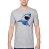 XtraFly Apparel Men&#39;s Tee Sharky Great White Shark Swim Swimming Fish Fishing Diving Boating Beach Mako Blue Tiger Bull Sea Crewneck T-shirt