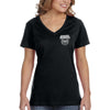 XtraFly Apparel Women&#39;s Midnight Runners Moonshine Moonshiners Popcorn Shine Country Whiskey Prohibition Brewery Drinking V-neck T-shirt