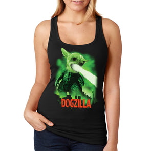 XtraFly Apparel Women&#39;s Dogzilla Dog Animal Pet Puppy Chihuahua Monster Creature Japan Japanese Tokyo Anime Racerback