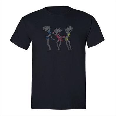 XtraFly Apparel Men&#39;s Tee Sexy Dancing Girls Sequin Rhinestone Fashionista Fashion Sassy Feminine Party Festival Music DJ Crewneck T-shirt
