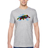 XtraFly Apparel Men&#39;s Tee Sea Turtle Swirl Neon Tie Dye Ocean Animal Beach Saltwater Surfing Swimming Diving Boating Fish Crewneck T-shirt