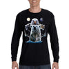 XtraFly Apparel Men&#39;s Animal Totem Wild Wolf Pack Polar Bear Brown Mountain Lion Eagle Hawk Moose Deer Moon Earth Forest Long Sleeve T-Shirt