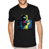 XtraFly Apparel Men&#39;s Tee Colorful Astronaut Neon Space Galaxy Moon Spaceman Mars UFO Alien Rocket Ship Crewneck T-shirt